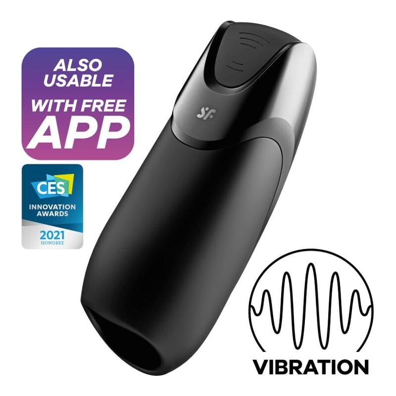 Masturbator Men Vibration+ Schwarz